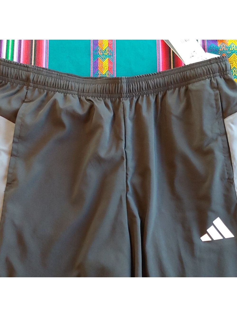 Adidas Men's Training Athletic Shorts Black and White Stripes Size Large NWT - Picture 16 of 16
